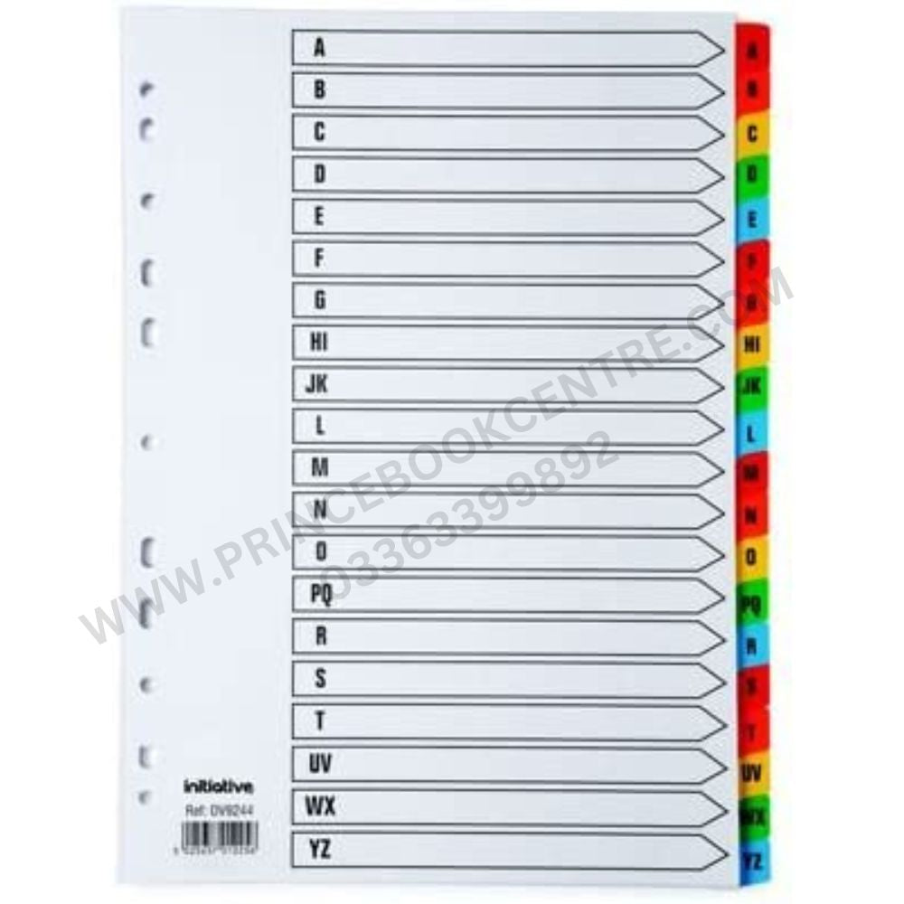 File Seperator Divider A4 PVC AtoZ – Prince Book Centre