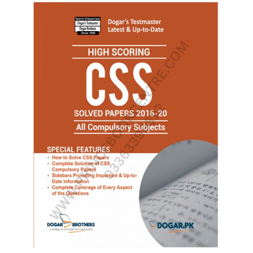 Css Scoring High Scoring CSS Solved Papers Guide – Prince Book Centre