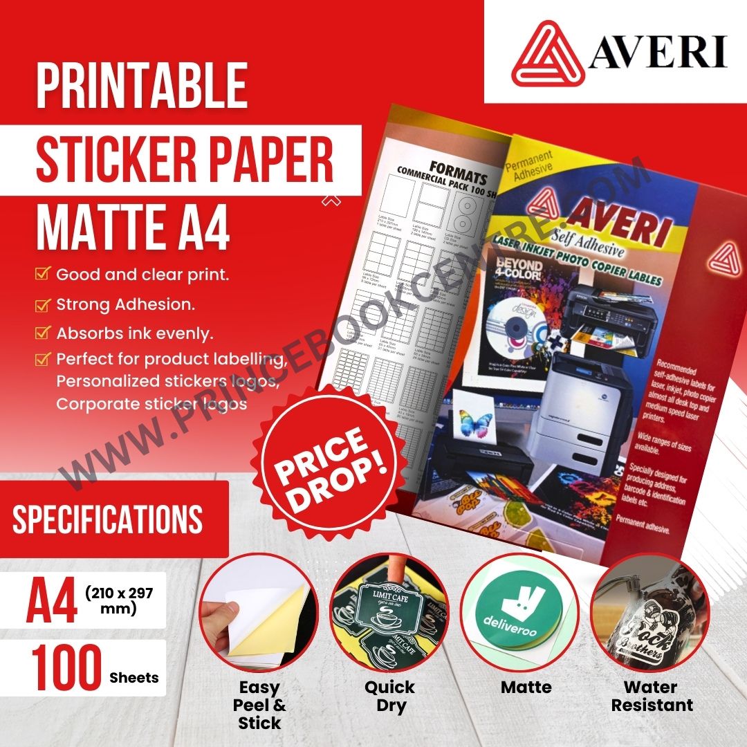 Sticker Sheets A4 Size / Sticker A4 Matte – Prince Book Centre