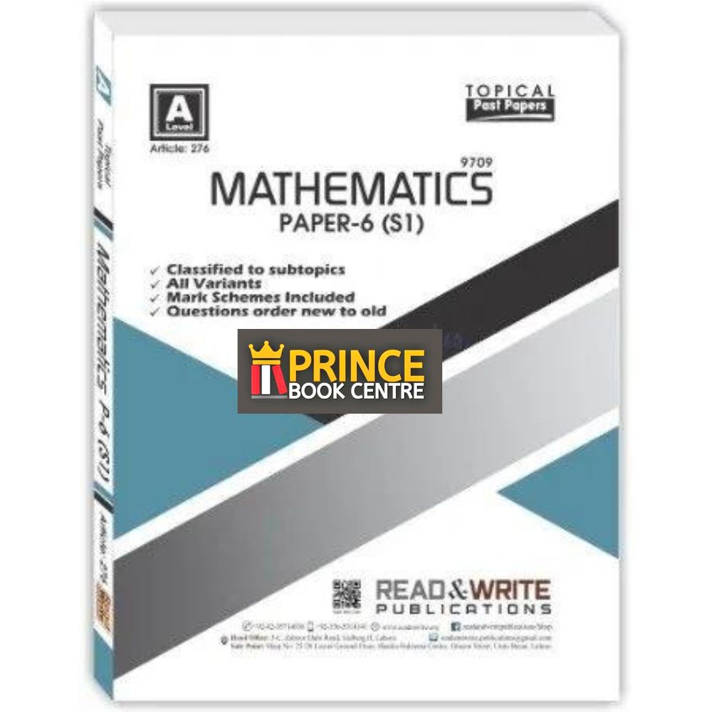 Mathematics A Level P6 (S1) Topical Past Papers Art #276 – Prince Book ...